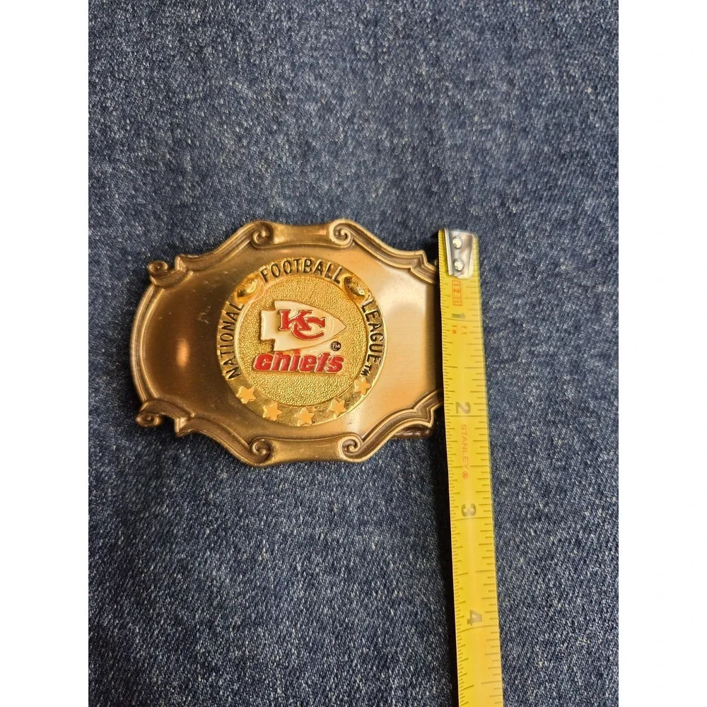 Vintage 1978 Kansas City Chiefs Raintree Brass Belt Buckle - Rare NFL